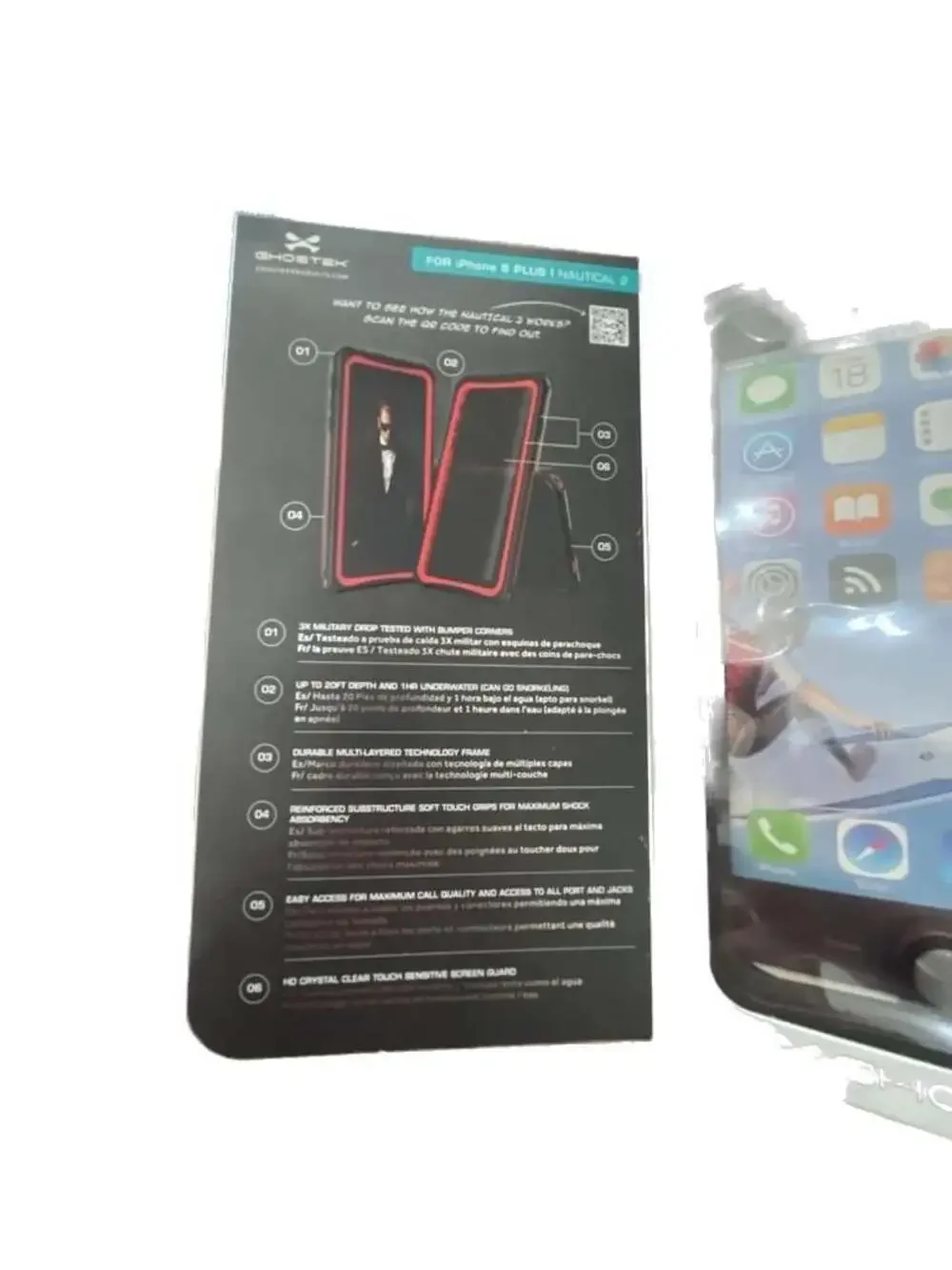 New Unopened Ghostek Nautical 2 Waterproof Protective Case for iPhone 8 Plus